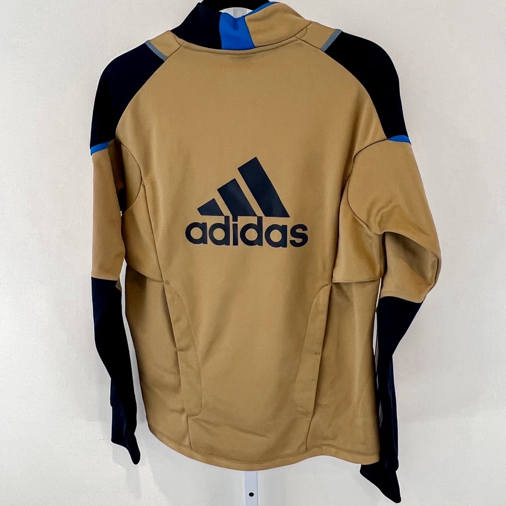 Adidas Philadelphia Union Football Tan Navy Soccer Training Jersey Mens Small - Picture 7 of 15